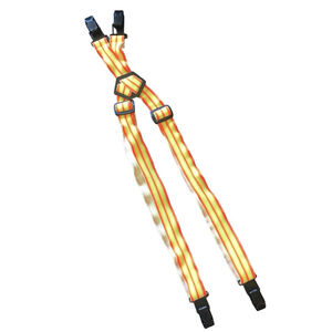Unisex Fixlock Suspenders One Size Yellow and Orange